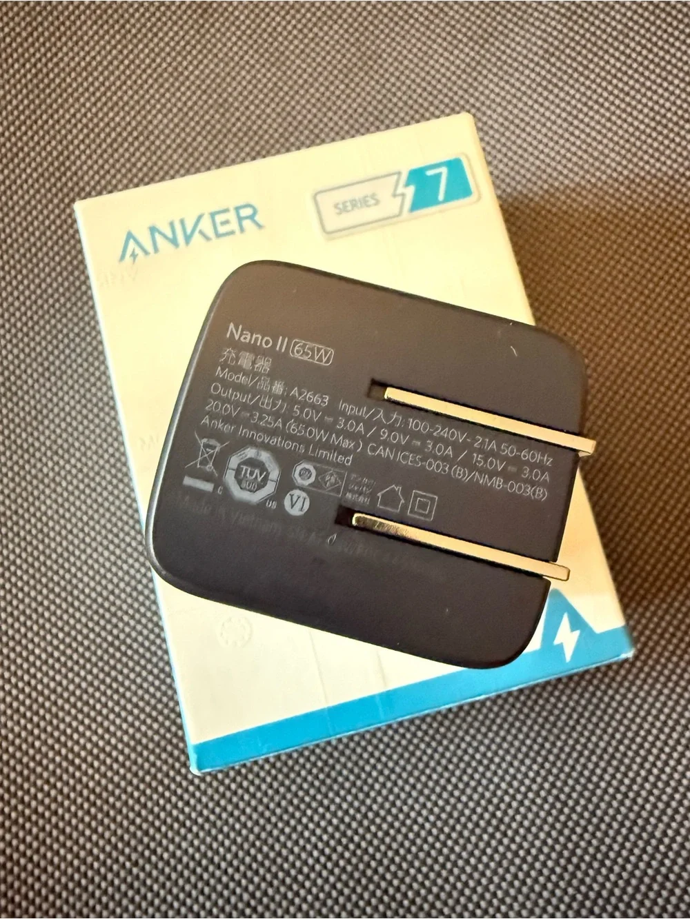 Anker USB C Charger, (Nano II 65W), GaN II PPS Fast Compact Foldable